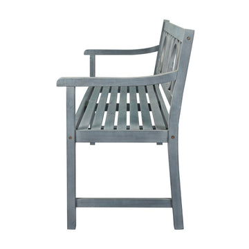 Apollo Circle-Back 600-Lbs Support Acacia Wood Outdoor Garden Patio Bench - JONATHAN Y